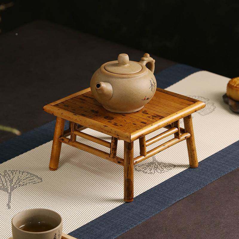 紫竹梅鹿竹兰花JWT架你盆景架茶迷台小博古竹茶棚架茶架茶具架置