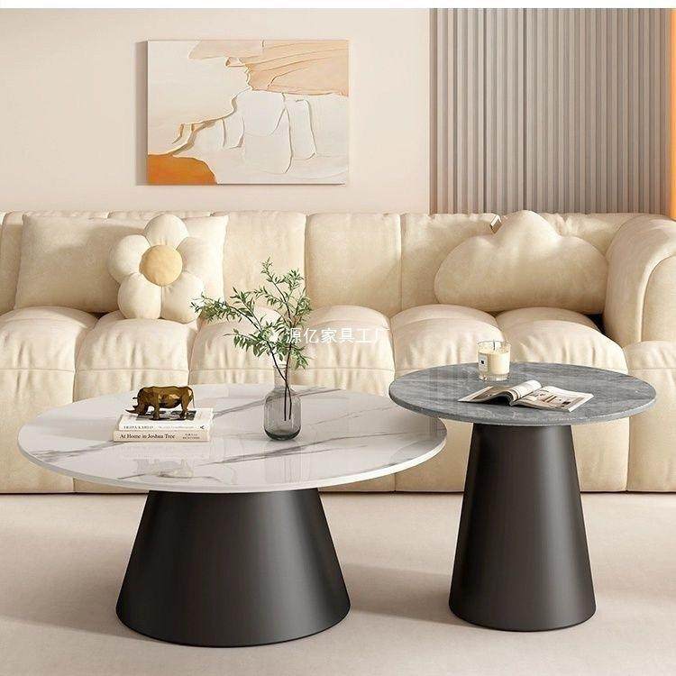 轻奢现代岩板意圆形茶几GVE高低合客厅家用组小户型小茶几边式几,鲜花速递/花卉仿真/绿植园艺,其它园艺用品,淘宝优惠券,粉丝福利购,淘宝优惠卷