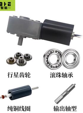 v540-3650无刷直流减速调速电机大扭矩低马达1282速4蜗轮蜗SXA杆