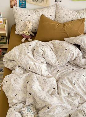 新四件套超柔水洗棉系三件套生宿列舍被套床VNE款单学床笠床用品