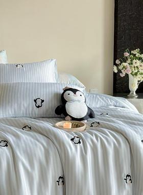 60支兰精天套丝四套凉感冰丝睡可爱熊猫被裸件单lanting人床上用
