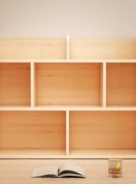 实书架桌面置架书WIA桌木收纳置物物格子柜卧室办公室桌上储书物