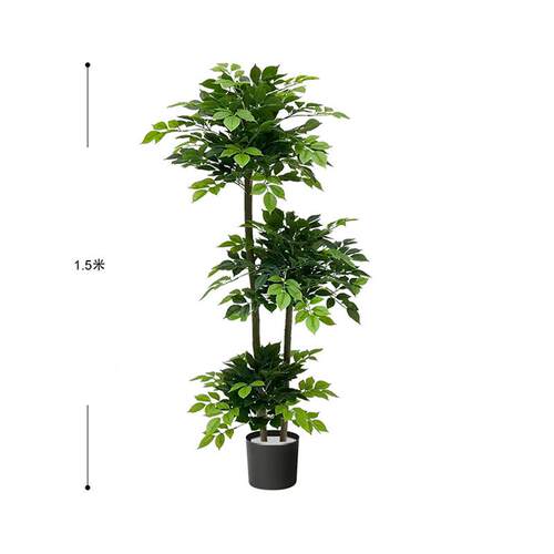 大型树轻福客仿生奢发财树植厅物幸ltao1011室内装饰落地绿植假