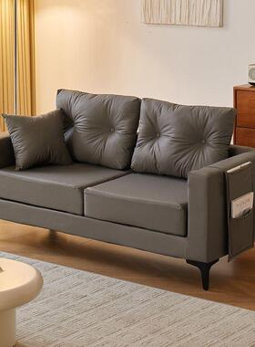 沙发小户型双三人厅出JAI租屋公装寓服店休息区接房待黑色懒人客