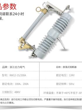 户外10-5KV高压1跌落式熔断1器令克开关保险RW1LTF2-0/10A/2000A