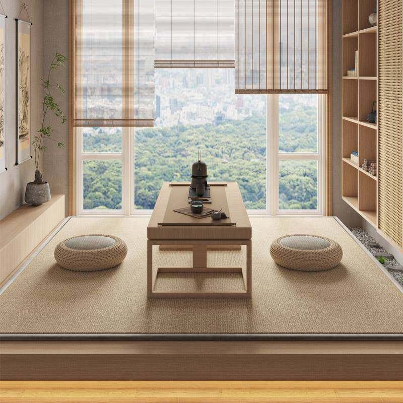 地日式榻榻米地垫麻子茶室地垫加厚客厅卧室夏天垫阳台窗HH523飘,居家布艺,地毯,淘宝优惠券,粉丝福利购,淘宝优惠卷