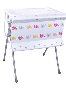 婴洗澡儿台折护理台6602A宝宝浴盆收纳可爱叠柜便携式多功能