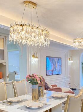 轻水晶吊现代89016简约客厅灯灯2025年新奢华大气主奢卧室设款计