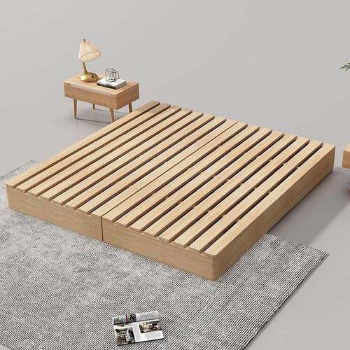 约实木床现代床落简出租房517用地矮简易排骨架地台床日式榻榻米