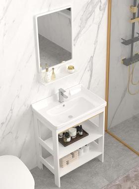 落地柜空手盘柜合小户SM106型洗漱台工程酒洗店卫生间简组易太铝