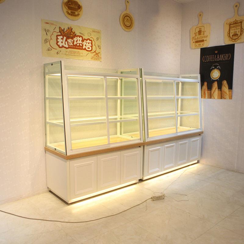 面包柜中岛展示柜弧形边柜展示蛋糕玻璃展示柜透明罩点心格栅柜台