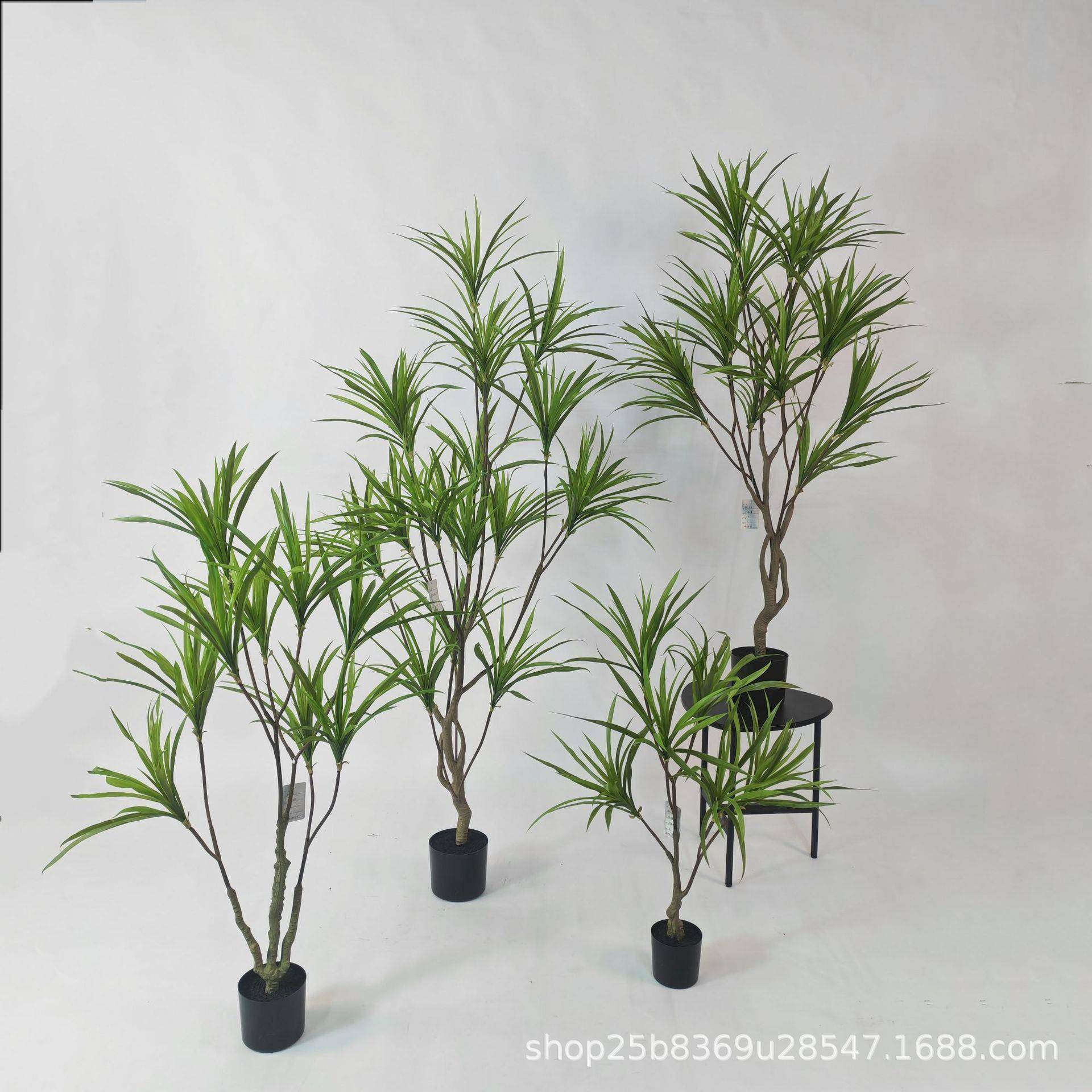 高端仿外真植吊兰假草大型室内户仿绿生树造景装76饰落地摆件