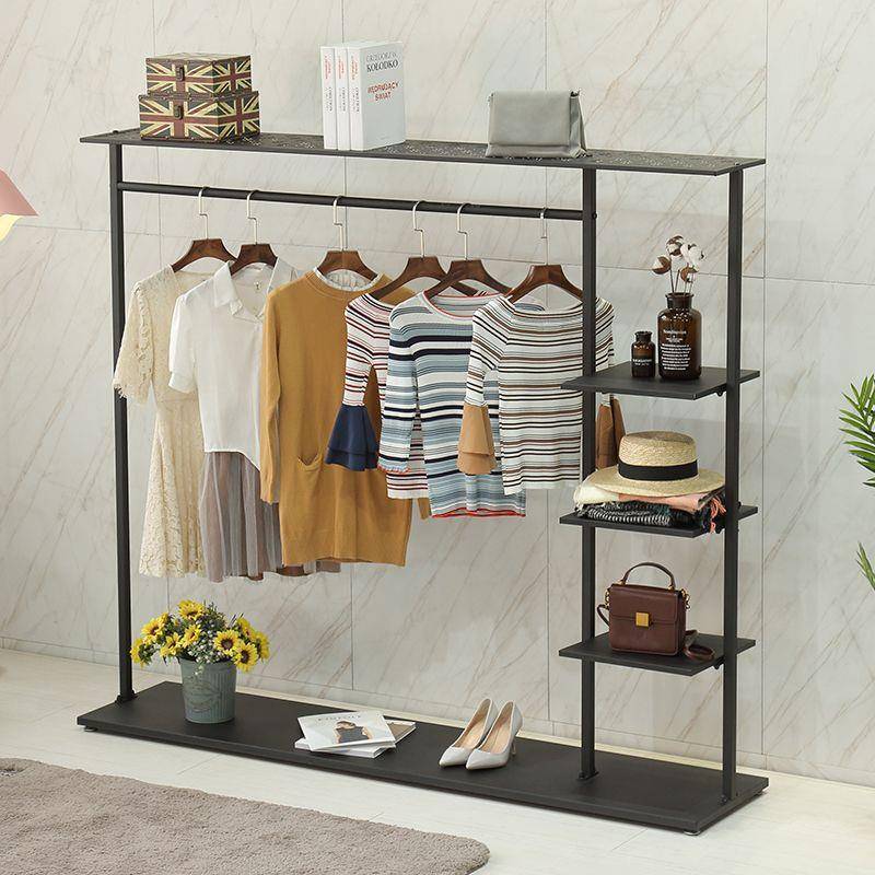 创意客厅简易卧挂衣架新款衣帽YFR架地架落衣铁艺组装置室衣服架