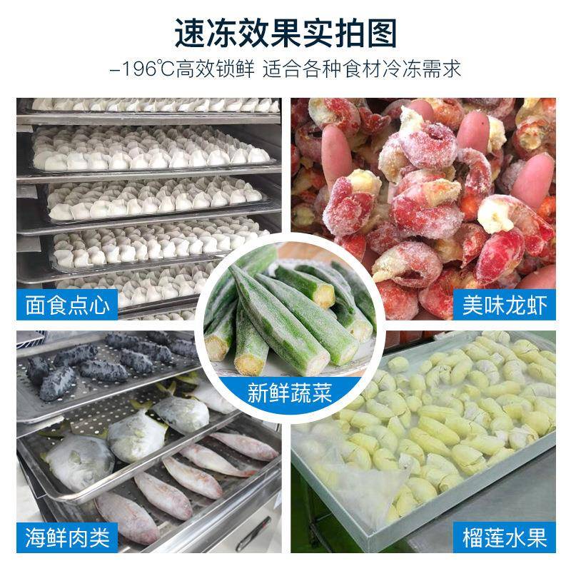 商小型液氮速参冻机10/20盘冻海鲜包子急用速冷冻柜榴莲NQN海速柜
