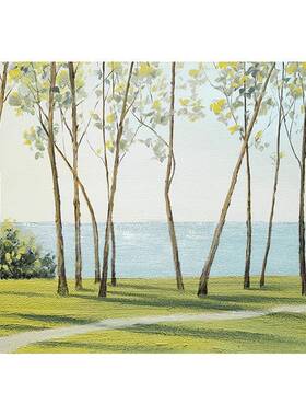 顺丰手油画画《VYA季风海岸》客绘装饰画现代风景厅玄关沙发挂画