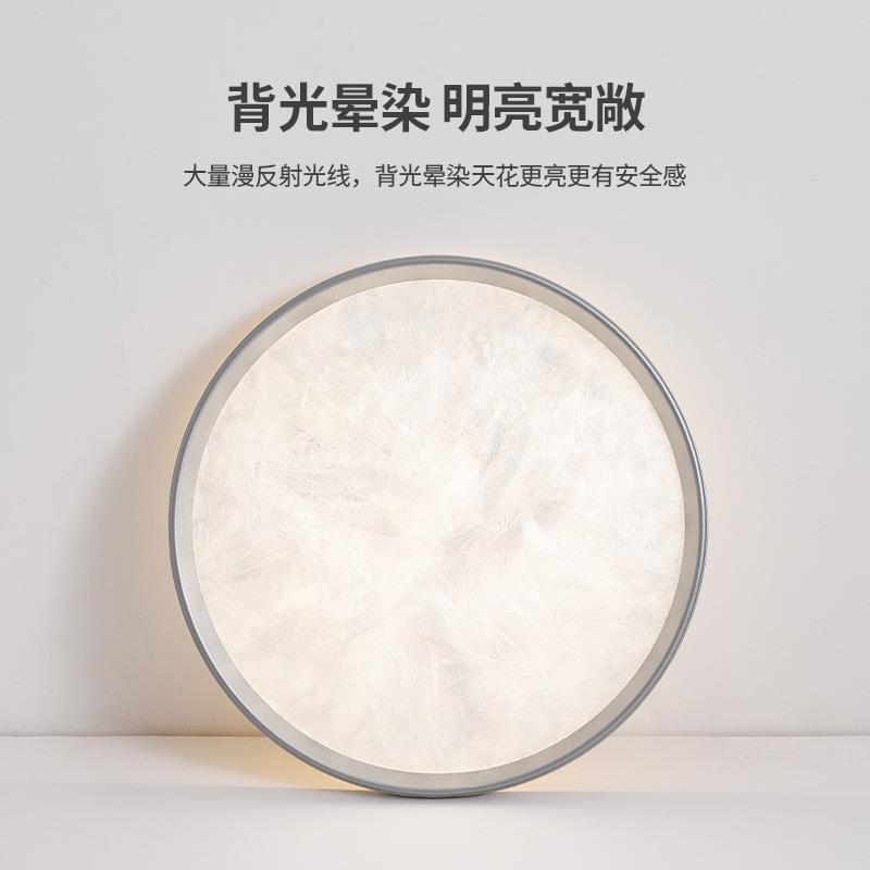 现代简约卧室书吸顶灯性术艺极简817全光个谱护眼房间房广东中山