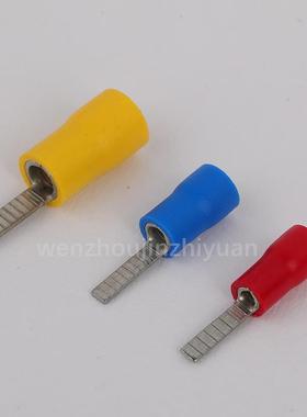 形片冷压端子DBV1.25-10LUC红色PVC缘插片接型线端子片端绝头