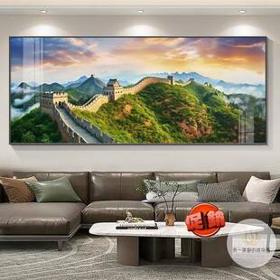 万HF898392里长大城画靠山图有挂画背后山会无水尺寸办公室议室客