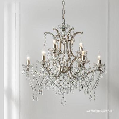 美式轻吊灯客厅厅餐灯奢276复古法式宫廷水晶灯欧式别墅公房主卧