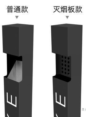 商不锈钢户式灭烟桶防风雨吸烟区用固定烟头F9669JJ9收集垃圾桶烟