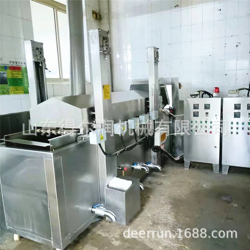大型连续式肉丸油炸机自动成型
