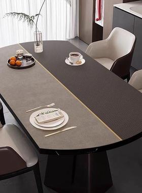 感椭圆防P水防油耐防烫高温脏餐桌垫PXX71129VC免洗皮革桌布耐书