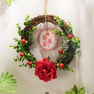 花环墙壁装饰花挂饰品背景墙面客厅入户门上花艺挂件卧室房间布置