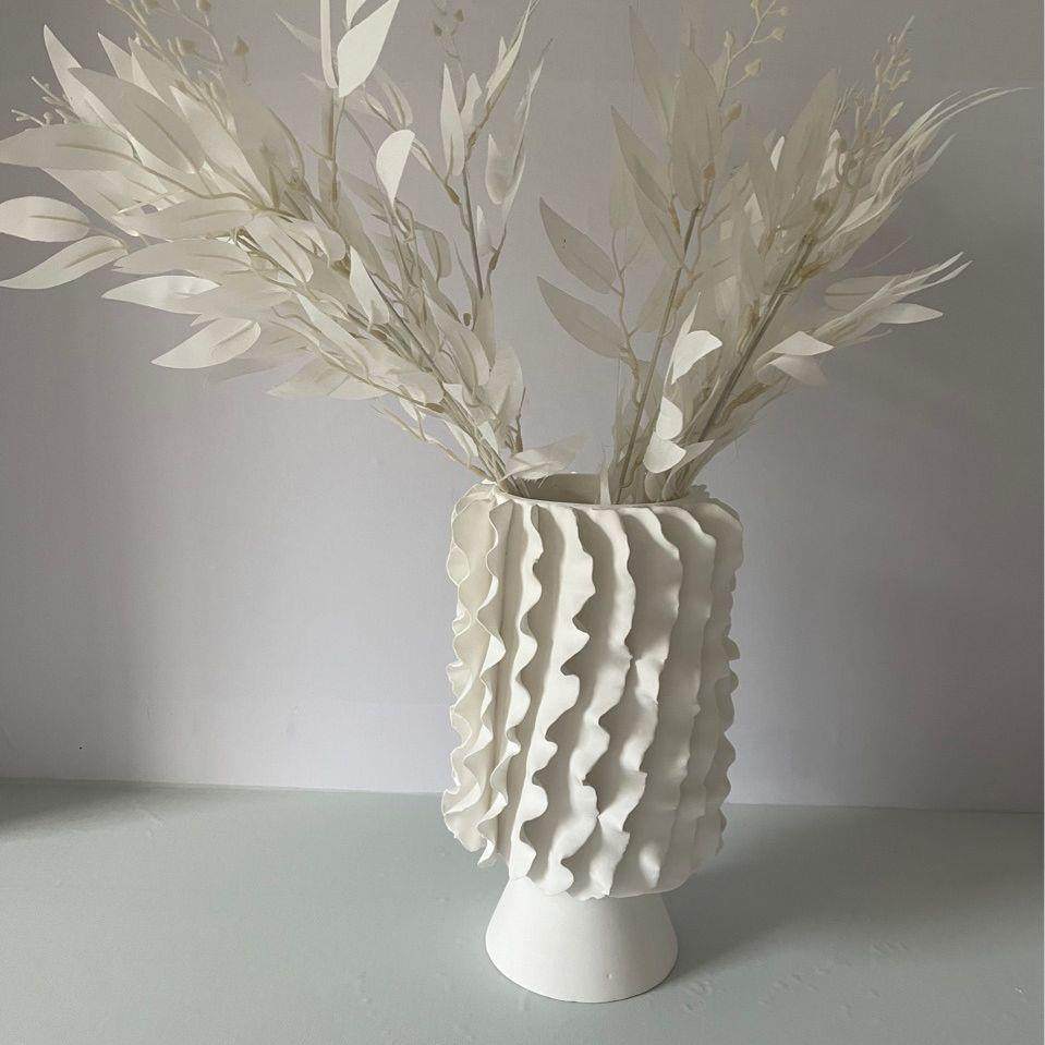 家通褶皱陶瓷手工花器艺术插花家居样板间售楼处餐桌玄关花瓶摆件,农用物资,其他肥料,淘宝优惠券,粉丝福利购,淘宝优惠卷