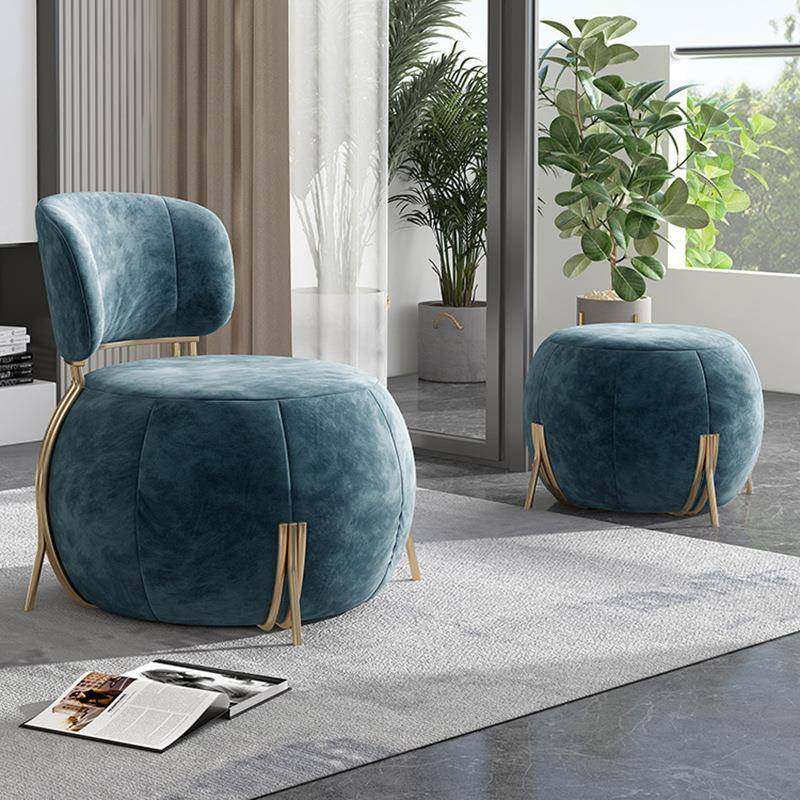 轻奢单人沙发椅丝绒沙发单人接待洽谈椅客厅懒人沙发脚墩,节庆用品/礼品,新娘配件,淘宝优惠券,粉丝福利购,淘宝优惠卷