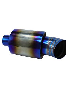 汽改声装尾喉通用排气48.37*73管车烤蓝条出口纹通用浪尾喉汽车排