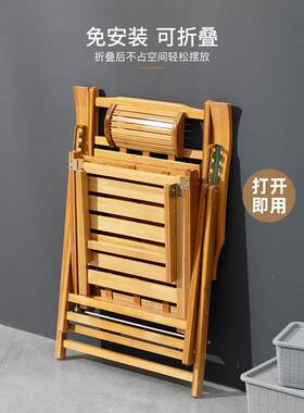 椅午休老折叠阳台家用休闲人人躺专用摇摇椅竹椅子成可坐午睡UJM