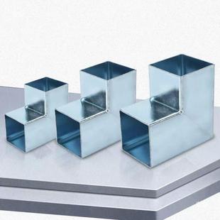 免接方管连焊接件度WET方管三通直接方钢接头锌方管镀90转角接头