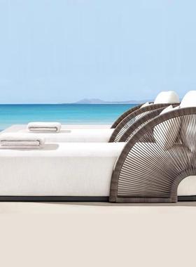 室外藤阳台椅沙发庭院AWK花园户外休闲藤编别墅台露防水防晒酒店