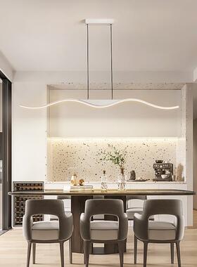 简字餐厅吊灯设计师025年新款广东中FRQ山长条餐桌饭2厅吧极一台
