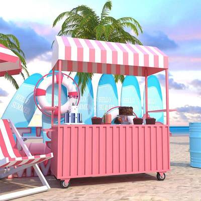 商业街小推车网红意动花移车户DFJ外创地夜市促销车摊车摆摊架展