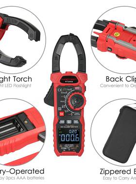 华博HT08A数字钳形表万用表交2流/流ADH电压/直电容/电通阻/断二