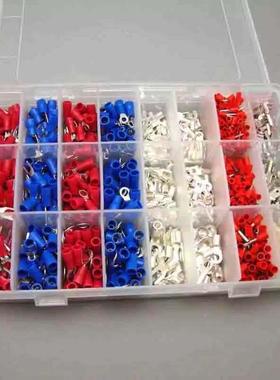 合OT型端头圆形鼻子冷压接线端子241000PCS端1铜叉形头压线钳组合