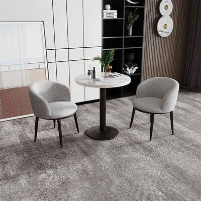 现闲代极简桌阳台小茶几休网家用茶椅三件套接待洽谈圆86350桌红