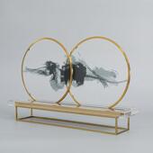 饰摆客厅玄关WHB办公桌房电视书酒柜软装 新中式 抽象水墨装 柜件摆