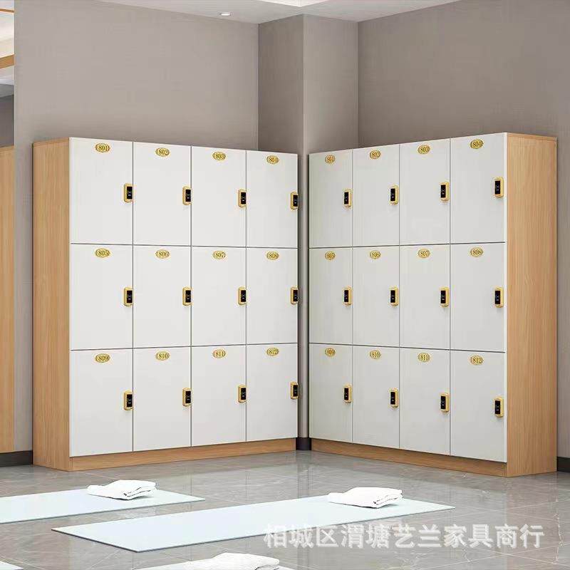 木色衣物品柜更柜员工柜木质存包原健身柜yl-47房储物柜浴室存衣