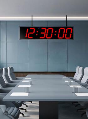 超QFX亮大尺控校寸时遥数字挂健钟时钟工厂身房用