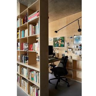 简约桦海洋木板书柜顶天立41850地书架落隔地收断置物架储物柜纳