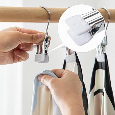 霜山台夹袜子晾晒架家用阳衣柜多功能04P2RWF5衣夹不锈钢带挂晾钩