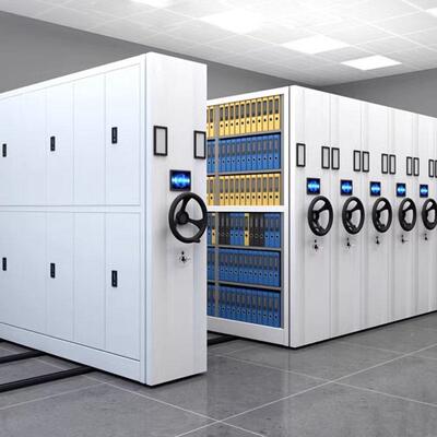 档案电动智能密集架YUG手移动档案柜钢制式室轨道文件凭摇证资料