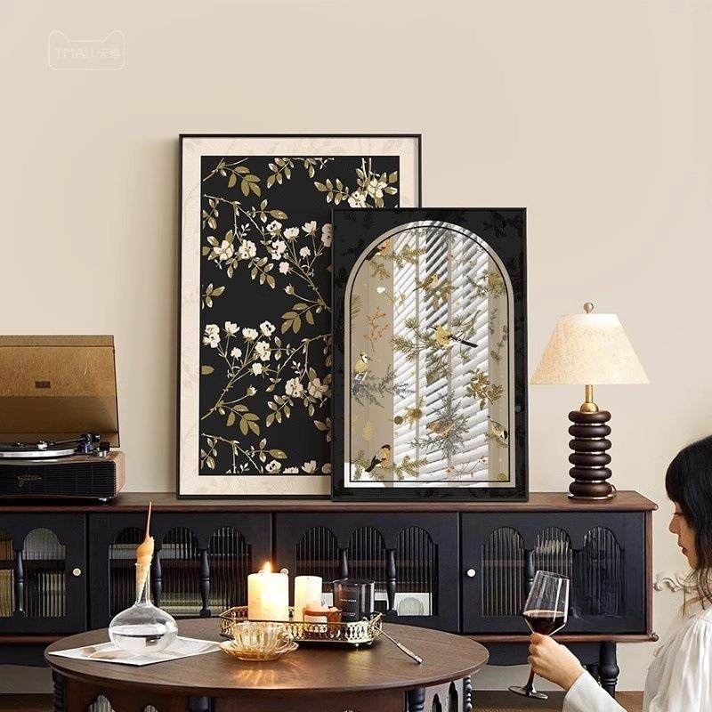 法式奶中古复古中式镜子画客厅挂画装画桌油摆LEO件画镜面落饰地,家居饰品,现代装饰画,淘宝优惠券,粉丝福利购,淘宝优惠卷