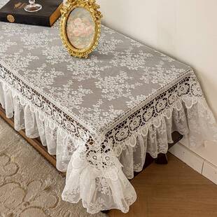 古美式旗镂空复法式绣花蕾桌丝FS758855桌布电视柜茶盖几斗柜盖布