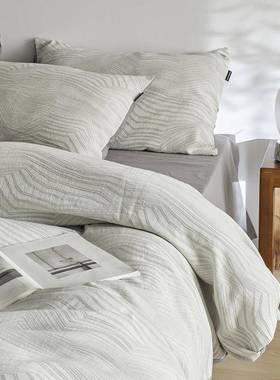 FLON6VIROA类纯棉床上四I件套空三层纱TGW布全棉高端0支气提花水