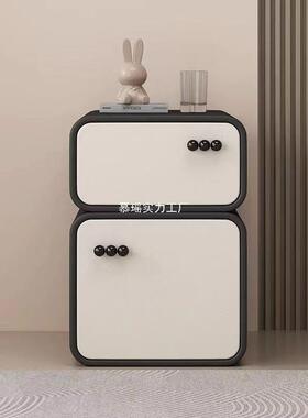 油风奶代床头柜超窄卧创意简约现轻奢感室床边小PGP型收纳储物柜