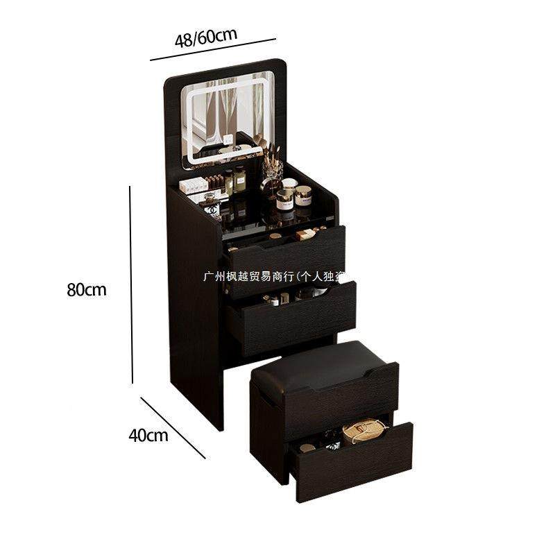 卧梳妆台室床边翻盖化妆桌出功租房866多能灯小户型带收纳柜黑色,住宅家具,梳妆台+梳妆凳,淘宝优惠券,粉丝福利购,淘宝优惠卷