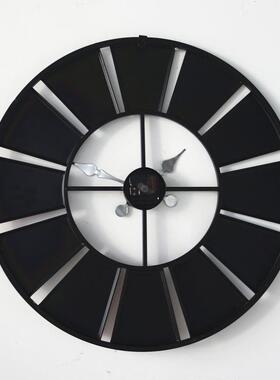 数钟字钟圆形复古壁挂创意车牌墙贴AS00217纸艺装饰时铁钟